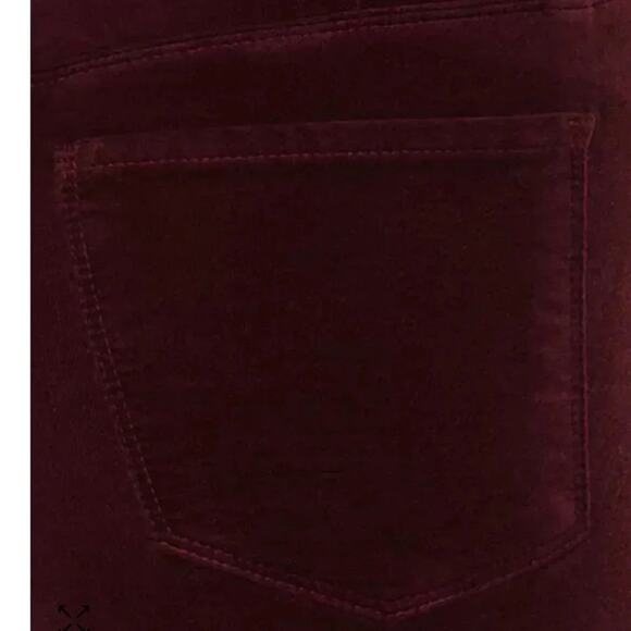 J Brand Natasha Super Skinny Velvet Jeans in Deep Mulberry Size 28 - Picture 11 of 15